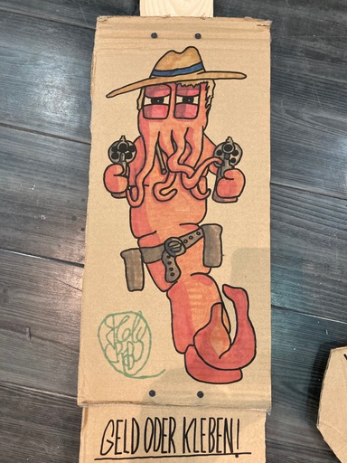 Geld oder kleben!