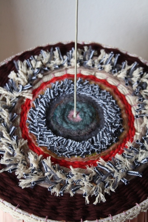 Gewebte Stehlampe Rosa